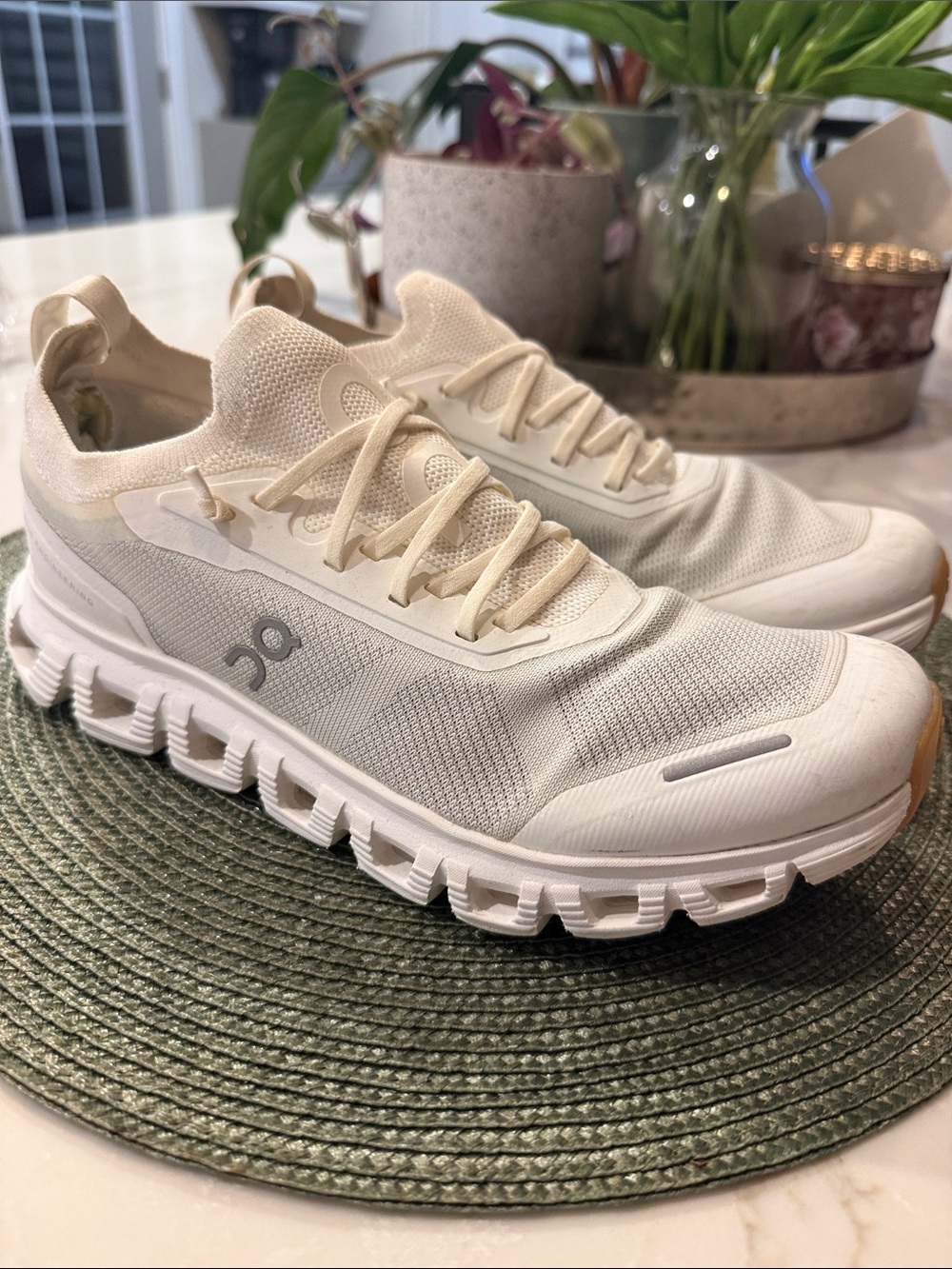 On Running Women’s Cream/White Cloudstyle Lightweight Running Sneakers